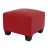 Salotto modulare componibile lounge moderno Lione N71 ecopelle pouf poggiapiedi rosso