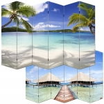 Paravento divisore doppia immagine 6 pannelli M68 180x240cm spiaggia