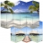 Paravento divisore doppia immagine separ decorativo 6 pannelli M68 180x240cm spiaggia