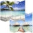 Paravento divisore doppia immagine separ decorativo 5 pannelli M68 180x200cm spiaggia