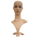 Testa manichino articolato donna parrucca trucco HWC-G70 55x27x20cm polipropilene