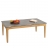 Tavolino salotto divano soggiorno HWC-M55 46x120x70cm laminato HPL legno chiaro effetto marmo