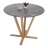 Tavolo rotondo salotto divano HWC-M56  92cm legno laminato HPL melaminico legno chiaro effetto marmo