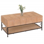 Tavolino HWC-N30, tavolo da salotto divano tavolino, ripiano in legno massiccio MDF, 51x120x61cm