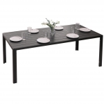 Tavolo da pranzo in alluminio HWC-N40, giardino bistrot terrazza, resistente alle intemperie 180x80cm ~ antracite