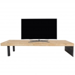 Mobile tavolo tavolino porta TV HWC-L75 40x200x60cm ferro legno chiaro e nero