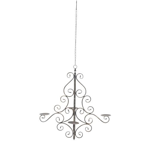 Candeliere portacandele stile romantico CP358 ferro ~ colore bronzo