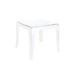 Tavolo tavolino quadrato CP243 plastica 51x51x43cm trasparente