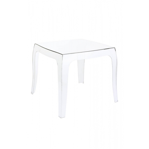 Tavolo tavolino quadrato CP243 plastica 51x51x43cm trasparente