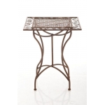 Tavolino bistro stile romantico CP244 quadrato 60cm ~ marrone antico