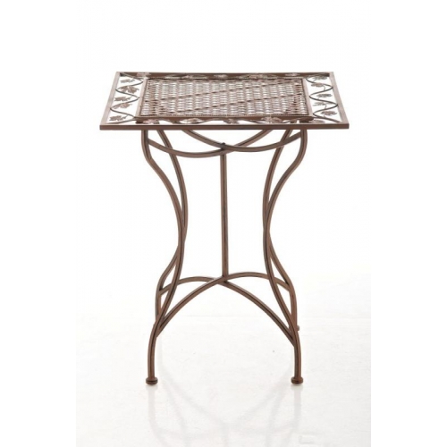 Tavolino da giardino quadrato romantico decorativo HLO-CP93 marrone antico