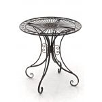 Tavolino stile romantico HLO-CP8 ferro rotondo 70x72,5cm fatto a mano colore bronzo