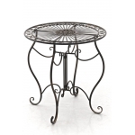 Tavolino stile romantico CP309 ferro rotondo 70x72cm ~ colore bronzo