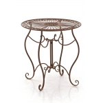 Tavolino stile romantico CP309 ferro rotondo 70x72cm ~ colore marrone antico