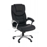 Poltrona sedia ufficio girevole regolabile 120kg HLO-CP10 ecopelle nero