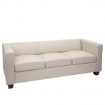 Serie Lille M65 divano sofa 3 posti 75x191x70cm ecopelle avorio