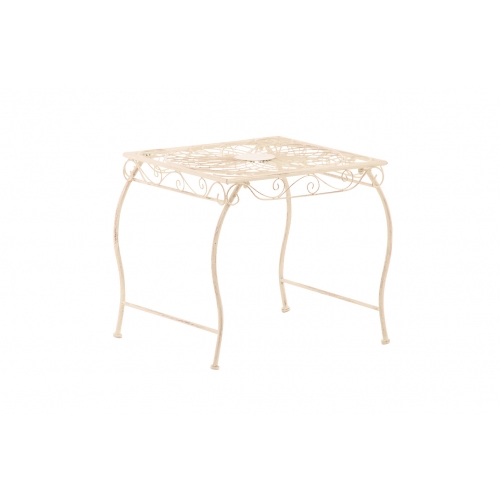 Tavolino da giardino rettangolare romantico decorativo HLO-CP10 avorio antico