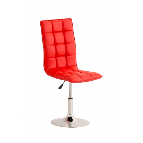 Sedia sgabello CP259 ecopelle design moderno altezza regolabile rosso