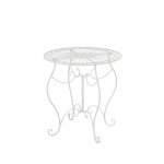 Tavolino stile romantico CP309 ferro rotondo 70x72cm ~ colore bianco
