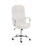 Poltrona sedia ufficio girevole regolabile 150kg HLO-CP1 Xanthos ecopelle bianco