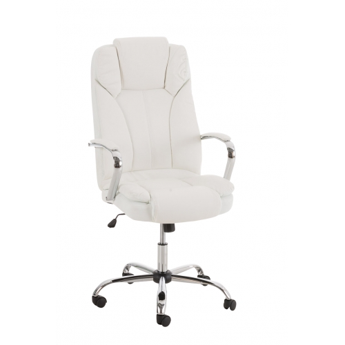 Poltrona sedia ufficio girevole regolabile 150kg HLO-CP1 Xanthos ecopelle bianco