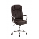 Poltrona sedia ufficio girevole regolabile 150kg HLO-CP1 Xanthos ecopelle marrone