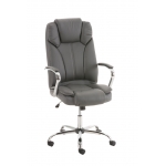 Poltrona sedia ufficio girevole regolabile 150kg HLO-CP1 Xanthos ecopelle grigio