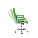 Poltrona sedia ufficio girevole regolabile 150kg HLO-CP1 Apollo ecopelle verde