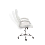 Poltrona sedia ufficio girevole regolabile 150kg HLO-CP1 Apollo ecopelle bianco