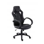 Poltrona sedia ufficio girevole regolabile gaming CP590 ergonomica ecopelle nero