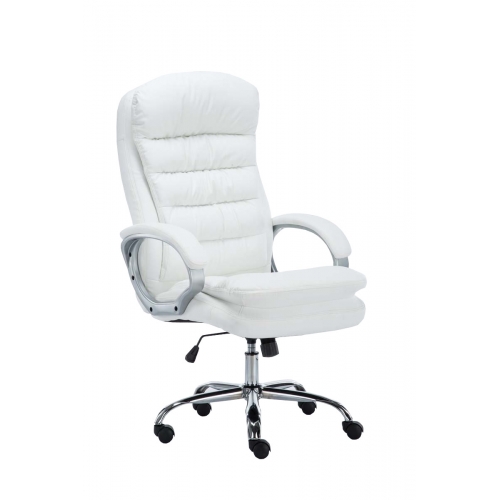 Poltrona sedia ufficio girevole regolabile 235kg HLO-CP1 Vancouver ecopelle bianco