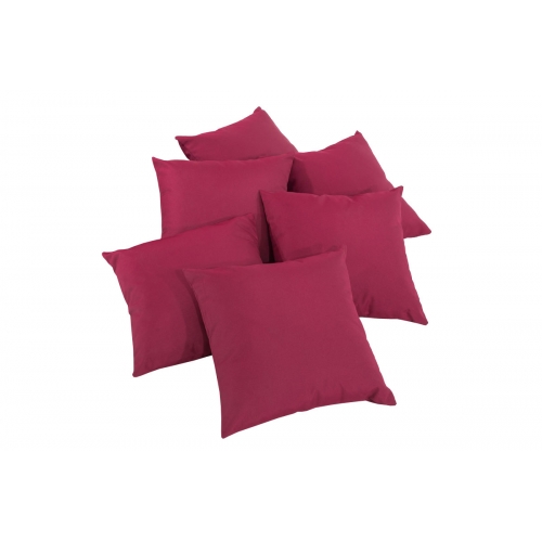 Set 6x cuscini decorativi per l\'interno e l\'esterno HLO-CP1 poliestere 45x45cm rosso