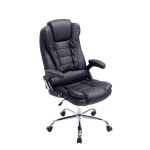 Poltrona sedia ufficio girevole regolabile 150kg HLO-CP11 ecopelle nero