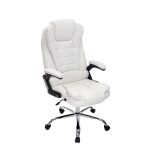 Poltrona sedia ufficio girevole regolabile 150kg HLO-CP11 ecopelle bianco