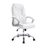 Poltrona sedia ufficio girevole regolabile 210kg HLO-CP1 Rodeo ecopelle bianco