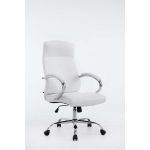 Poltrona sedia ufficio girevole regolabile 210kg HLO-CP1 Lausanne ecopelle bianco