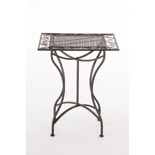 Tavolino da giardino quadrato romantico decorativo HLO-CP93 color bronzo