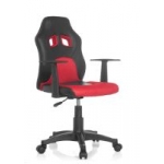 Poltrona sedia girevole regolabile gaming per bambini HLO-CP91 ecopelle nero e rosso
