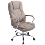 Poltrona sedia ufficio girevole regolabile 150kg HLO-CP1 Xanthos tessuto taupe