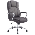 Poltrona sedia ufficio girevole regolabile 150kg HLO-CP1 Xanthos tessuto grigio scuro