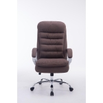 Poltrona sedia ufficio girevole regolabile 235kg HLO-CP1 Vancouver tessuto marrone