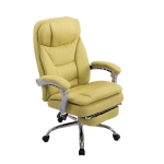 Poltrona sedia ufficio girevole regolabile poggiapiedi estraibile HLO-CP97 tessuto verde