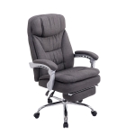 Poltrona sedia ufficio girevole regolabile poggiapiedi estraibile HLO-CP97 tessuto grigio scuro