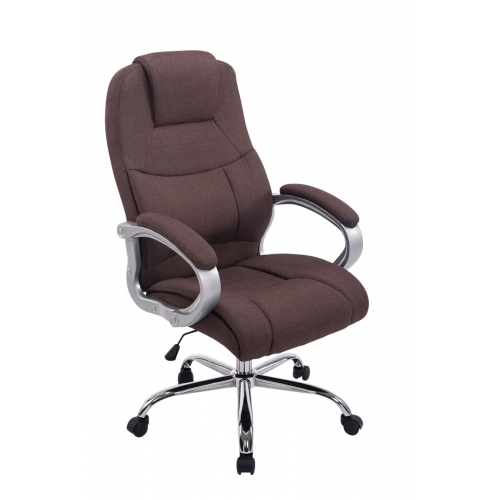 Poltrona sedia ufficio girevole regolabile 150kg HLO-CP1 Apollo tessuto marrone