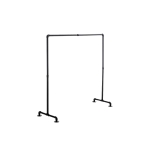 Guardaroba appendiabiti stand design industriale HLO-CP27 metallo 150x150x55cm nero