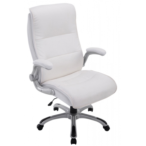 Poltrona sedia ufficio girevole regolabile 150kg HLO-CP1 Villach ecopelle bianco