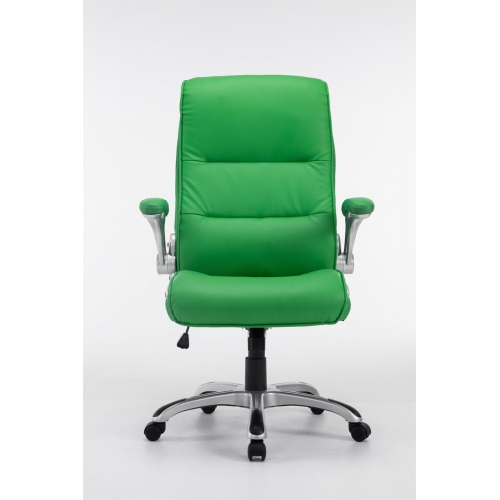 Poltrona sedia ufficio girevole regolabile 150kg HLO-CP1 Villach ecopelle verde