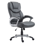 Poltrona sedia ufficio girevole regolabile 120kg HLO-CP10 V2 ecopelle grigio