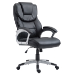 Poltrona sedia ufficio girevole regolabile 120kg HLO-CP10 V2 ecopelle nero