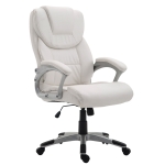 Poltrona sedia ufficio girevole regolabile 120kg HLO-CP10 V2 ecopelle bianco